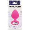 ANAL PLAY TOYJOY Plug Bijou Diamond Booty L 9 x 4cm Rose